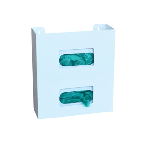 Omnimed Painted White "Square Cut" Glove Box Holder (Double) 305341